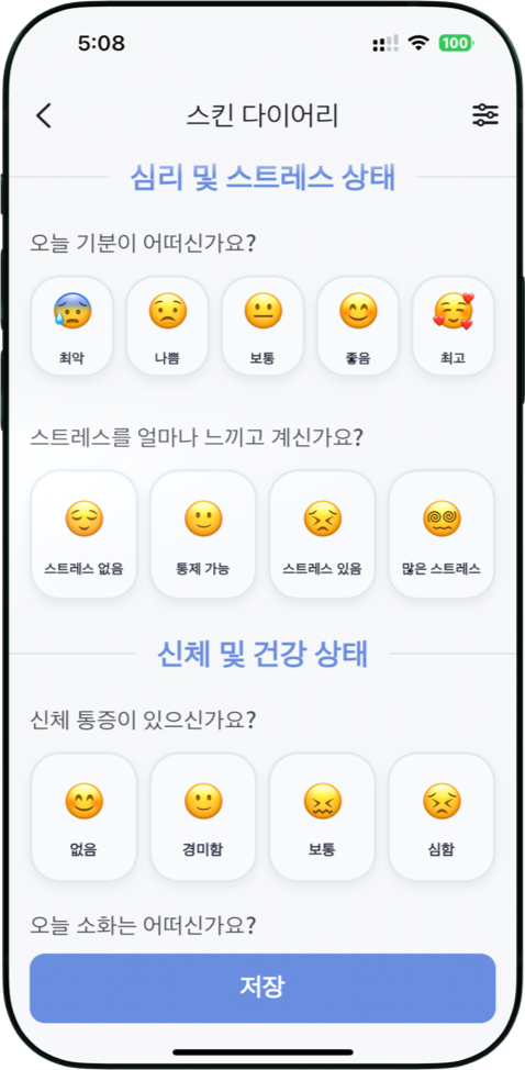 기분과 스트레스가 피부에 미치는 영향 발견